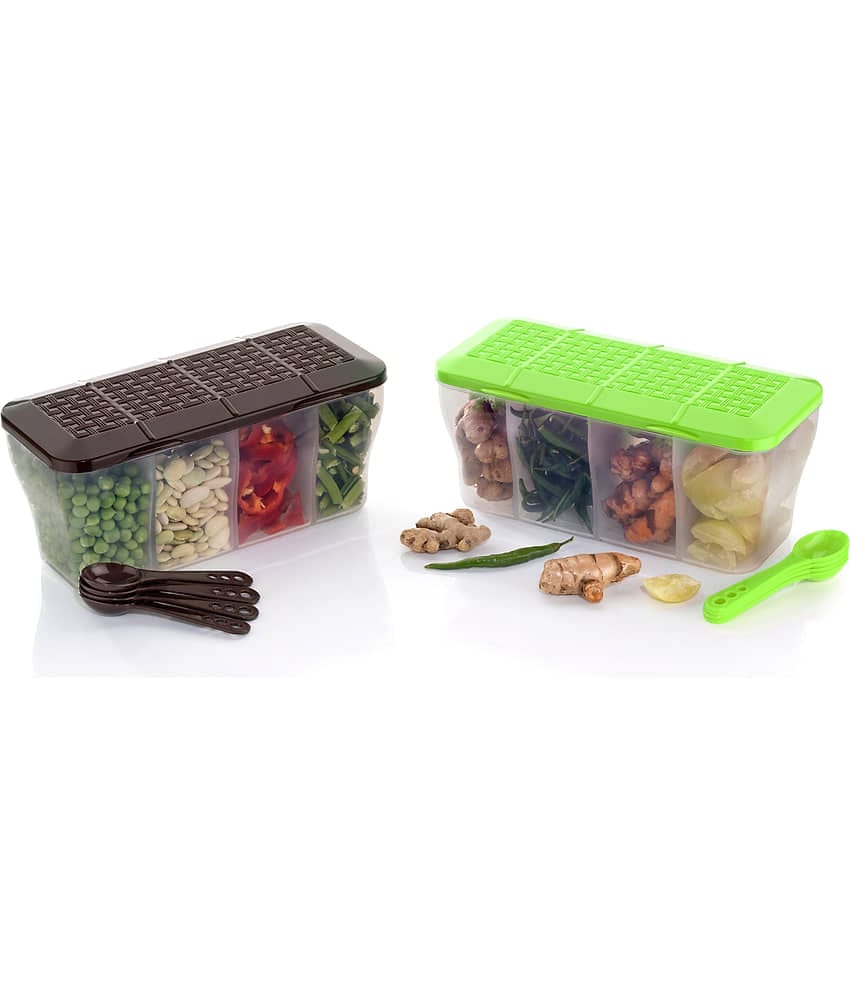 OFFYX - Fridge Container PET Multicolor Spice Container ( Set of 2 )