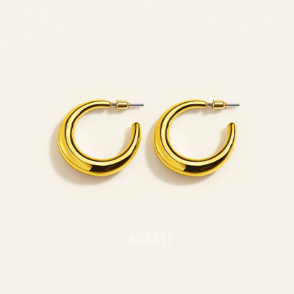 18K Gold Plated  hoop Earring