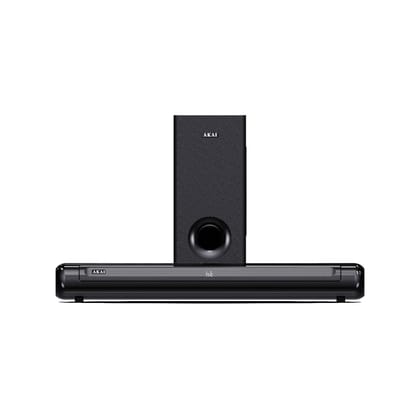 AKAI SigmaX-100 Soundbar Home Theatre 100W with Remote - 1 Year Warranty | 2.1 Channel Sound Bar with 5.25" Sub-Woofer | HDMI ARC, Bluetooth v5.3, USB, Aux Input | Supports TV, PC & Smartphone Soundbar-100W