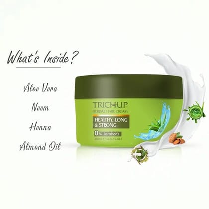 Trichup Healthy Long & Strong Herbal Hair Cream 200 ml โ Nourishing Aloe Vera & Neem Hair Care Trichup Healthy Long & Strong Herbal Hair Cream 200 ml โ Nourishing Aloe Vera & Neem Hair Care