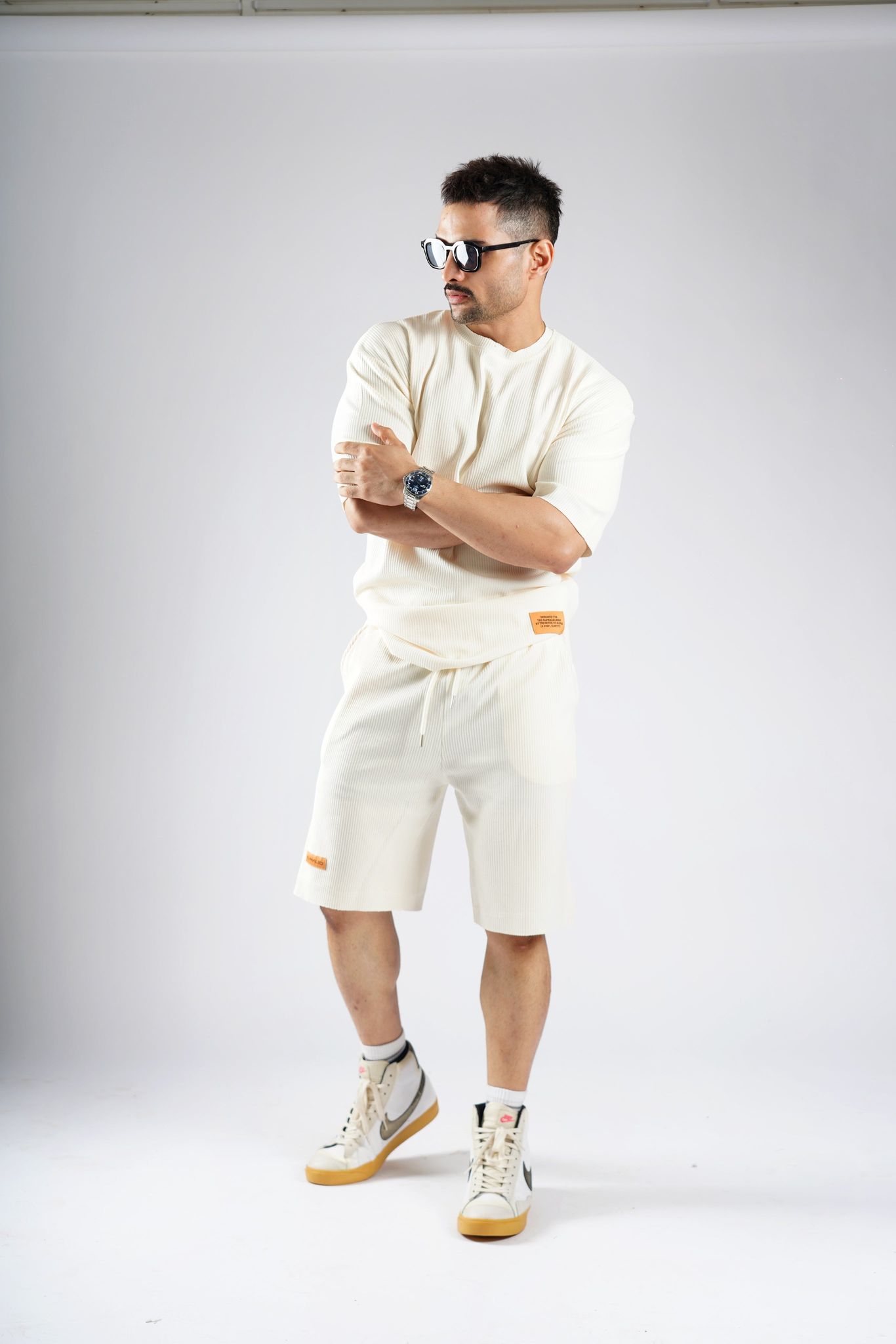 ZEN PREMIUM TEXTURED CO ORD SET-Medium / Ivory / ZEN PREMIUM TEXTURED CO ORD SET