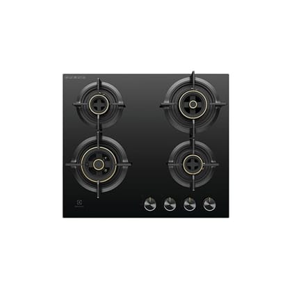 Electrolux 4 Burner Auto Ignition Glass Top 60cm Built-in Gas Hob,EHG6430BC
