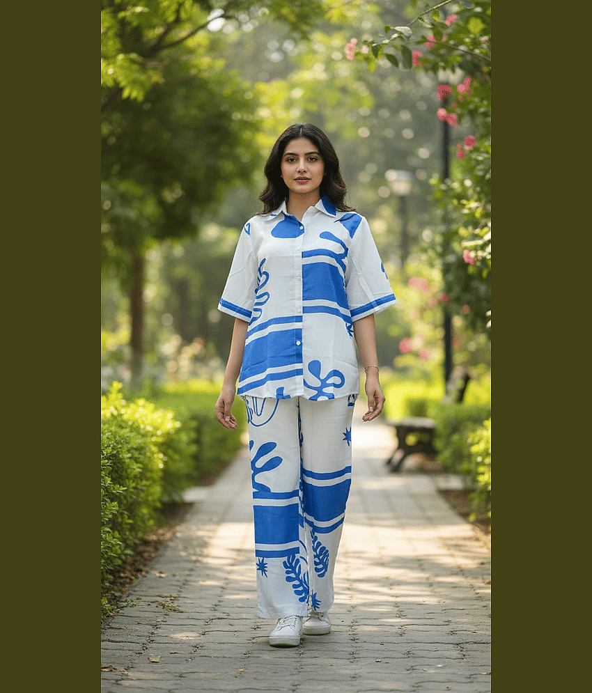 Flavia Creation Women Top With Trousers Co-Ord Set ( Multicolor )