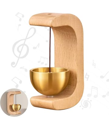 Gadget Deals- Shopkeepers Bell for Door Opening | Wooden Bell for Door | Home Entrance | Wind Chime for Refrigerator, Room, Home Decor