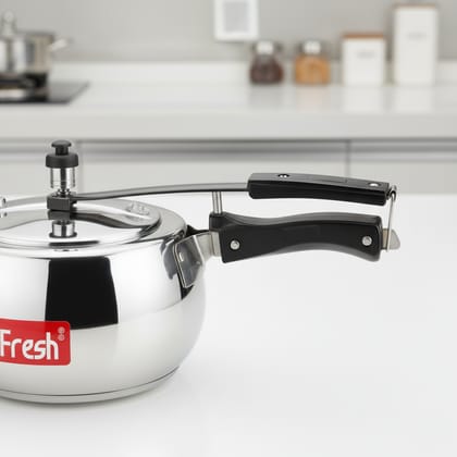MaxFresh Royal Stainless Steel Inner Lid Belly Sandwich Bottom Pressure Cooker