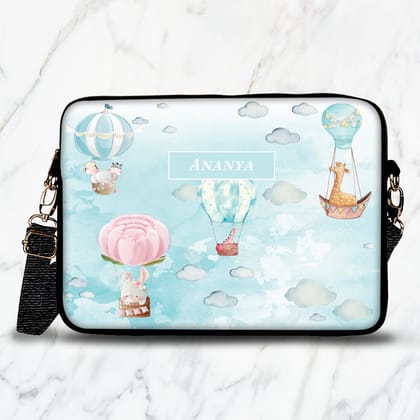 Happy Ballooners Kids Laptop Bag-Blue Watercolor / 15.5"