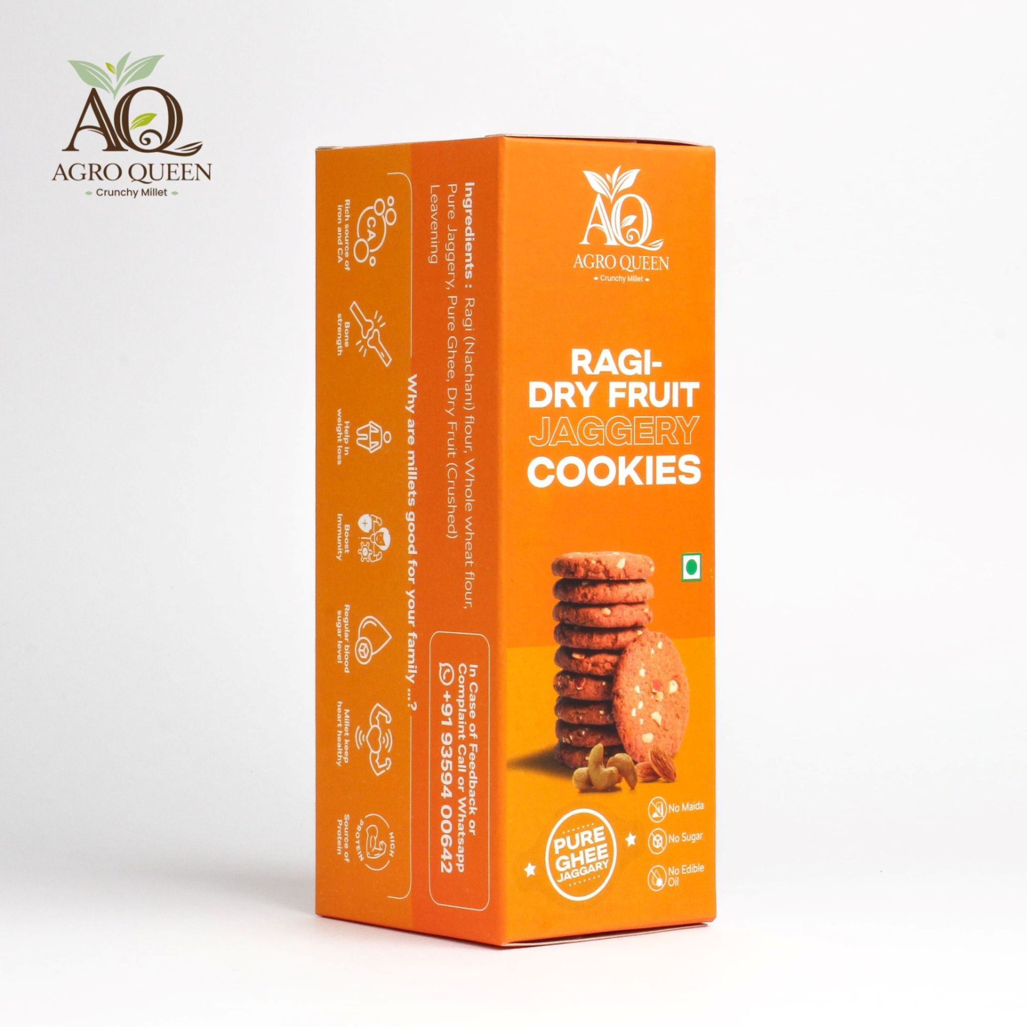 Ragi Dry Fruit Jaggery Cookies