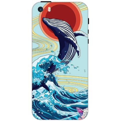 Whale & Waves - Hard Cases For Apple iPhone Models-Apple iPhone SE 2020