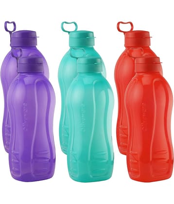 Oliveware Multicolour Water Bottle 2000 mL ( Set of 6 )