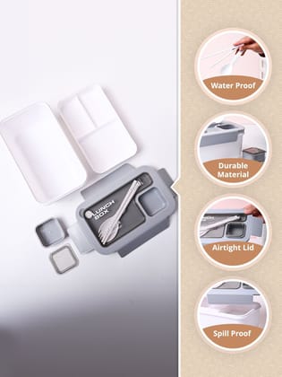 Grey Lunch Box Set (1200ml + 40ml)