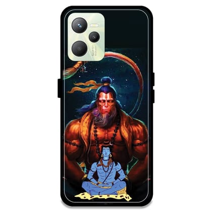 Lord Shiva & Lord Hanuman - Glossy Metal Silicone Case For Realme Models-Realme C35