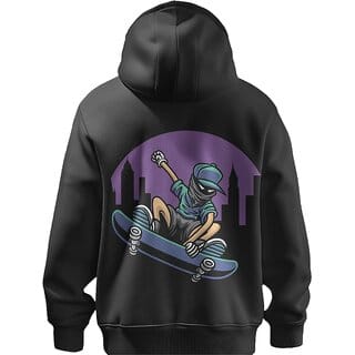 BULL CLOTHING Mens Shredder Skateboarder Printed Hoodie Casual Pullover Sweatshirt for Boys 