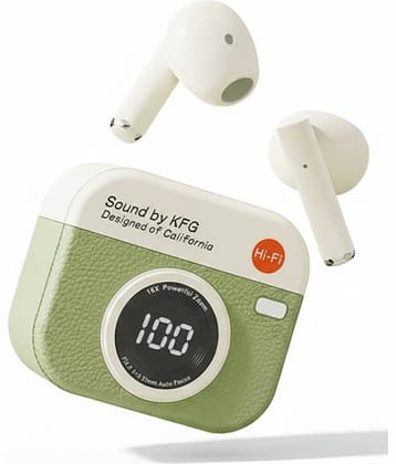 VERONIC Q86 Aura TWS Earbuds with Digital Display, BT 5.49+ENC for Clear Calling, Low Latency Gaming Wireless Headphone, 36 Hours Play, Immersive Sound, Touch Control, IPX4 & Voice Assistance.