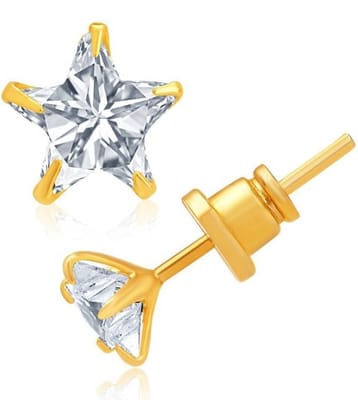 Fashion Frill Single Stone Star Shape Earring