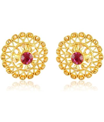 Vighnaharta - Golden Stud Earrings ( Pack of 1 )