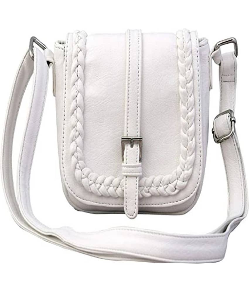 SAKWOODS Sling Bag PU Set of 1 ( White )