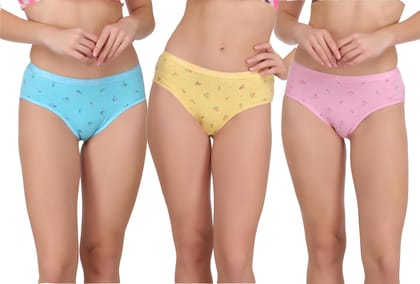 Eve's Beauty Women Hipster Multicolor Panty | Pack 3-s / Multicolor / Cotton Blend