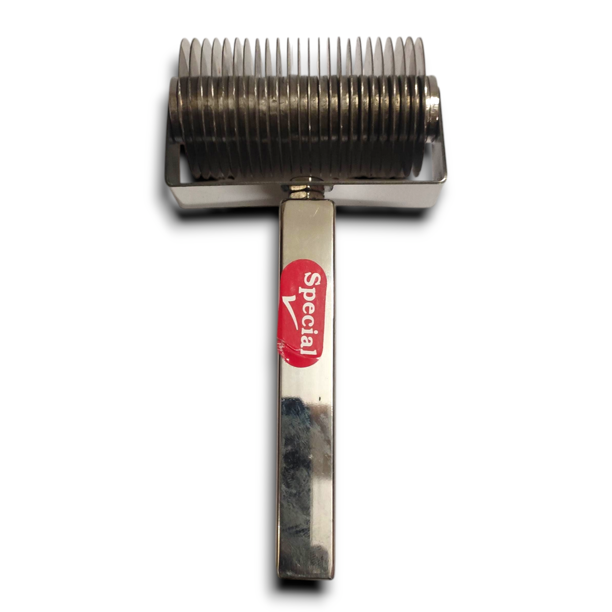NAAYAGI - STAINLESS STEEL - NOOL PARATTA CUTTER, FLAKKY PARATHA CUTTER  WITH SS  HANDLE