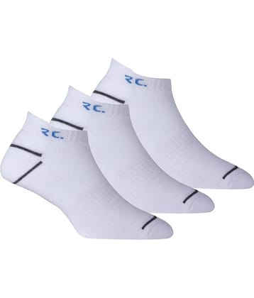 RC. ROYAL CLASS - Cotton Men's Striped White Low Cut Socks ( Pack of 3 )