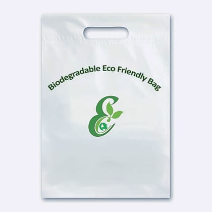 Enviclean White D-Cut Shopping Bag (100kg) | Reinforced Punch Handle | Mall & Fashion Retail
