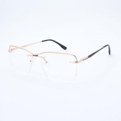 Lensoz Elite X Luxe Rimless Geometric 3 - Narrow - Golden