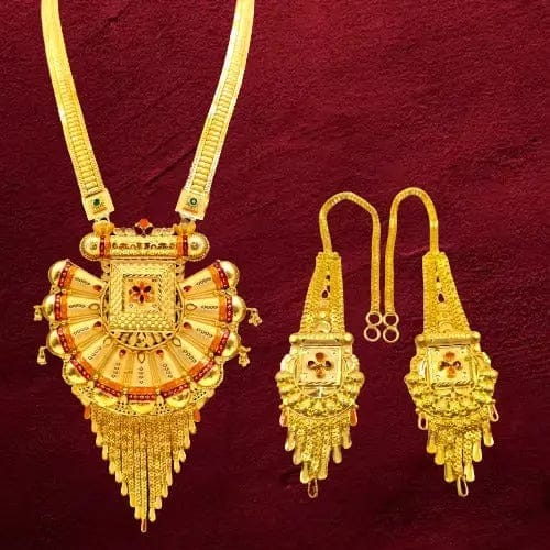 Diwali Special 2 Gram Gold plated Necklace Set with Earrings - perfect for gift , party,wedding,Anniversary