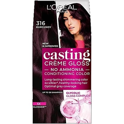 L'Oreal Paris Casting Crme Gloss - Small Pack, 45 g 316 Burgundy
