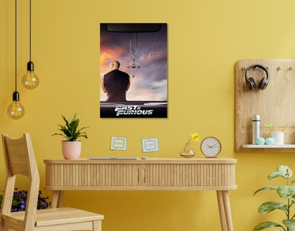 "DOM- FAST AND FURIOUS"- Shiny & Sturdy Metallic Poster  Art That Pops & Sticks (Literally!)-A3