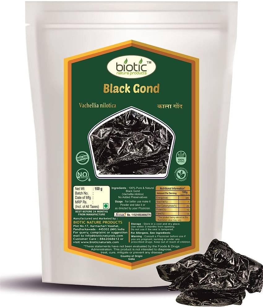 Biotic Black Gond - Black Gum - Gond Siyah - Vachellia nilotica 100 gm