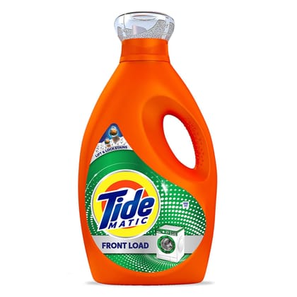 Tide Matic Liquid Detergent 850 Ml, Liquid Detergent Front Load Washing Machine, Deep Clean in Comapct Bottle
