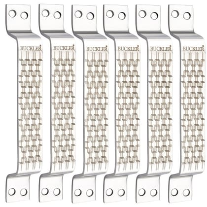 BUCKLLER Stainless Steel Door & Cabinet Handles, Knobs Handles-Size-6 Inch-6 Pcs-Laser Printed Design-SSL02