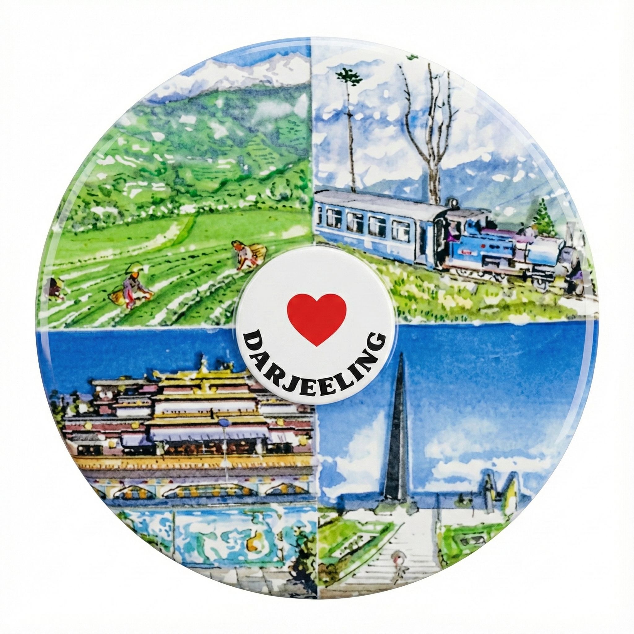 Ceramic Darjeeling Fridge Magnet