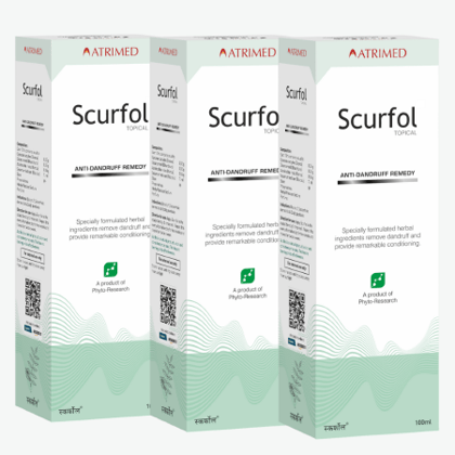 Scurfol Shampoo, Removes Dandruff & Provides Remarkable Conditioning (Pack of 3) - 300 m