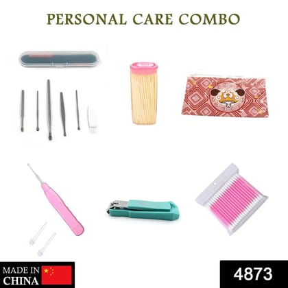 6Pcs Personal Care Combo In Zip Printed Pouch Bag