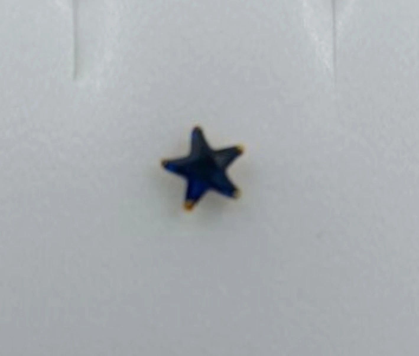 Beautiful Gold Plated Nose Pin Crytal Stone Five Star Blue Wedding Nose Ring Fashion Gift Jewellry Pack of 1