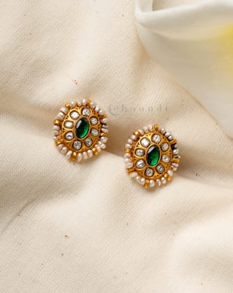 Gold Polish Silver Earrings CHE1947