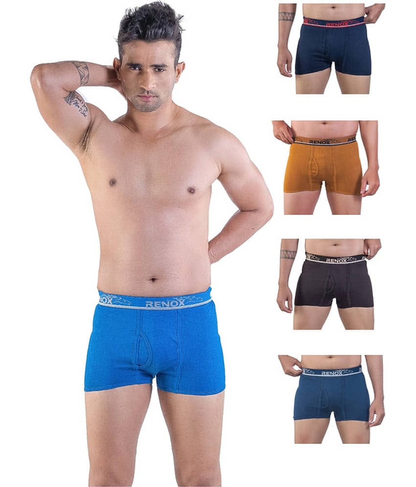 Renox Pack of 5 Cotton Trunks For Men's ( Multicolor )
