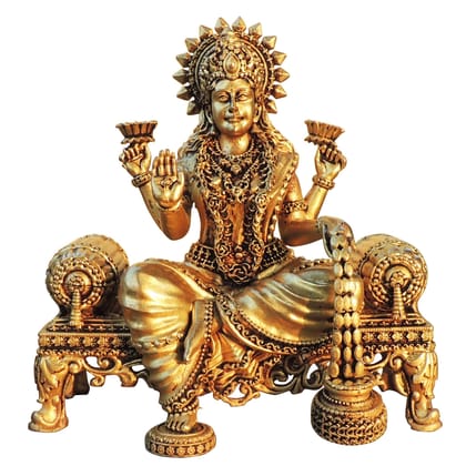 Brass Showpiece Laxmi Ji God Idol Statue, Made From Machine (BSMAS1804 L)
