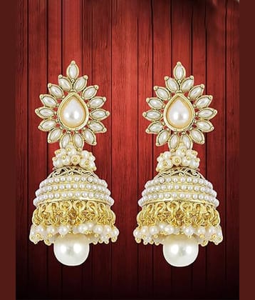YOUBELLA Golden Jhumki Earrings ( Pack of 1 )