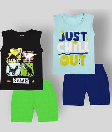 Kuchipoo Pack of 1 Boys Cotton Blend T-Shirt & Shorts Set ( Multi )