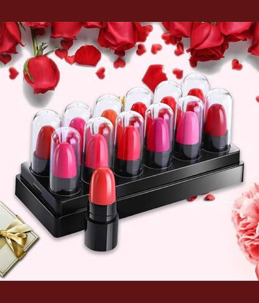 Pinner Minis Pout Party Matte Lipstick Highly Pigmented Mini Lipsticks (Set of 12 )