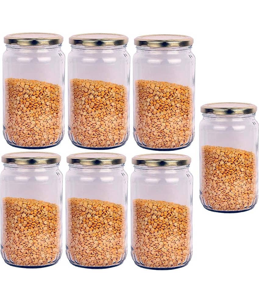 AFAST Glass Container Glass Transparent Utility Container ( Set of 7 )