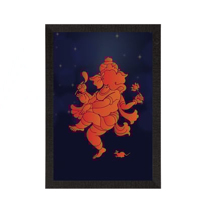 Lord Ganesha Satin Matt Texture UV Art Painting