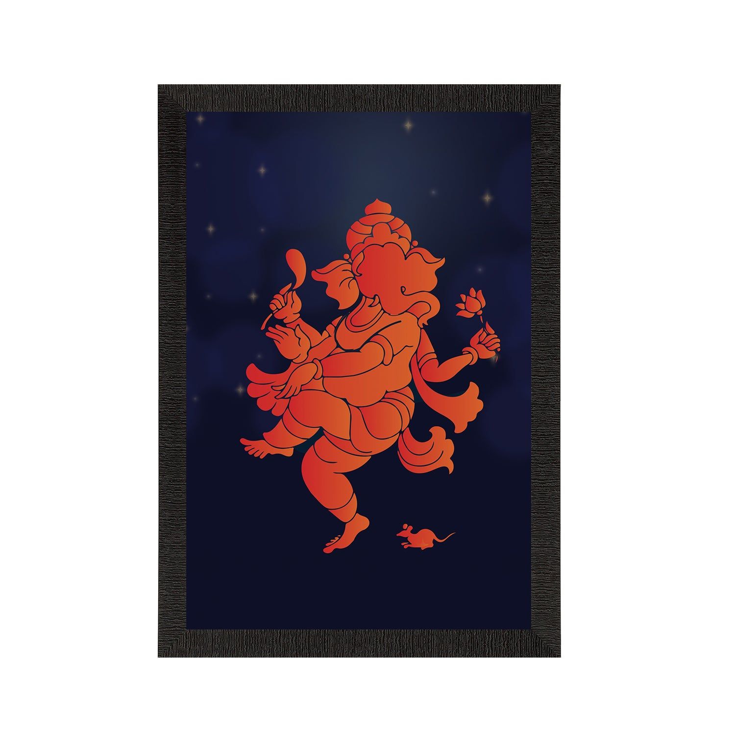 Lord Ganesha Satin Matt Texture UV Art Painting