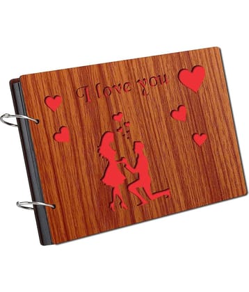 Asmi Collection - Brown Wood Scrap Book