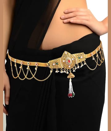 Sukkhi Alluring Pearl Gold Plated Kamarband For Women
