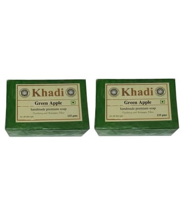 Khadi herbal Green Apple Soap Bathing Bar 125 gm Pack of 2