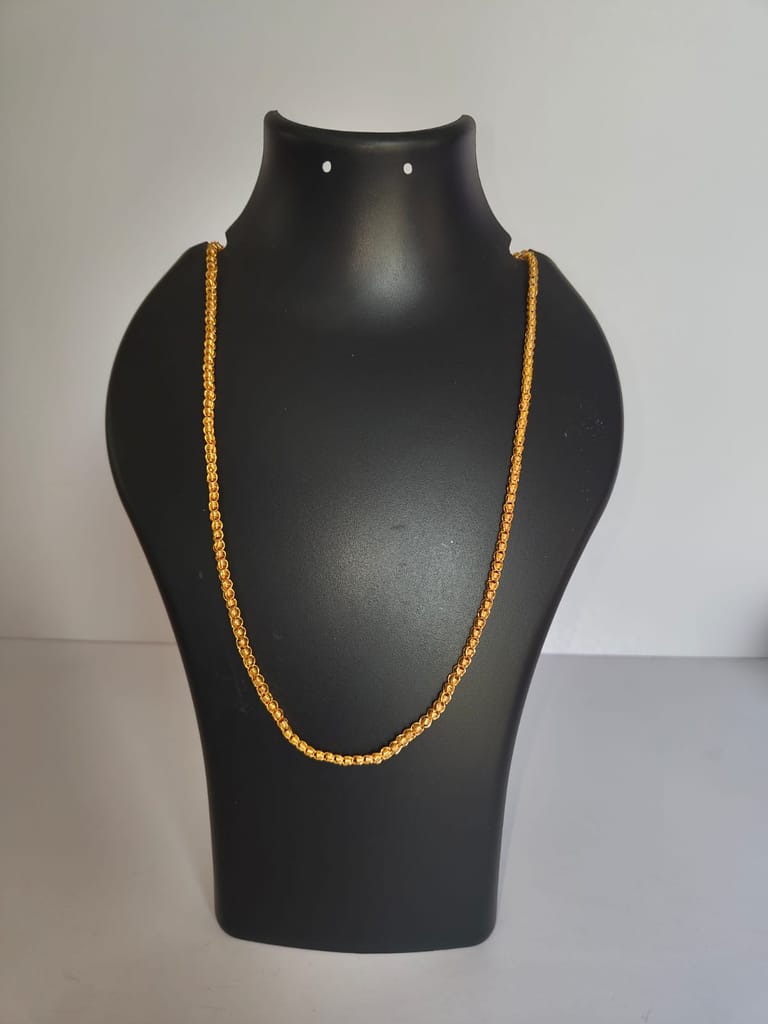 Gold Plated Traditional Indian Ball Chain Necklace for Women