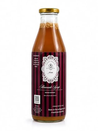 Favours Organics Almonade Syrup, 500ml | Traditional Badam Sherbat Concentrate | Almond, Cardamom & Sandalwood Drink Syrup | Natural Summer Cooling Beverage | Heritage Recipe