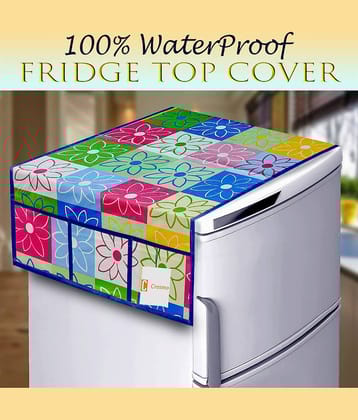 Crosmo Polyester Floral Printed Top Cover ( 64 18 ) Pack of 1 - Multicolor